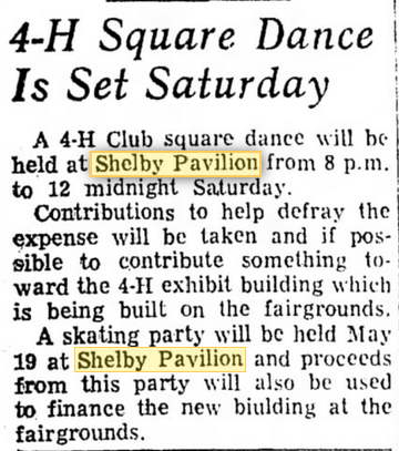 Shelby Pavilion - 1959 ARTICLE